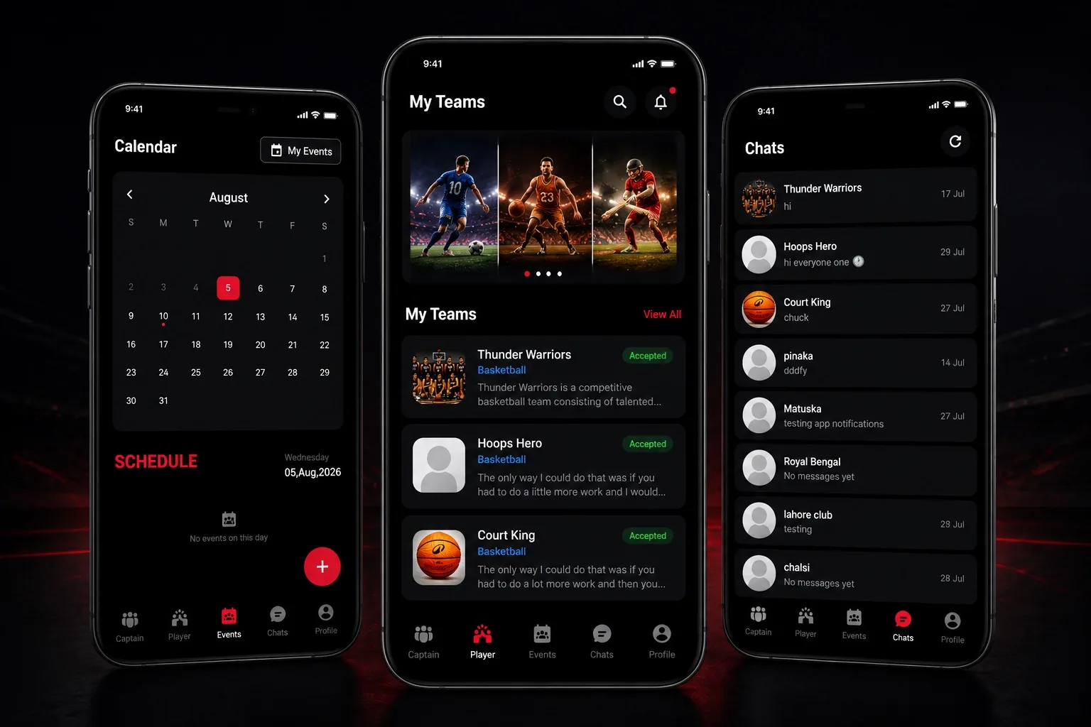 The OneTeam calendar on a phone